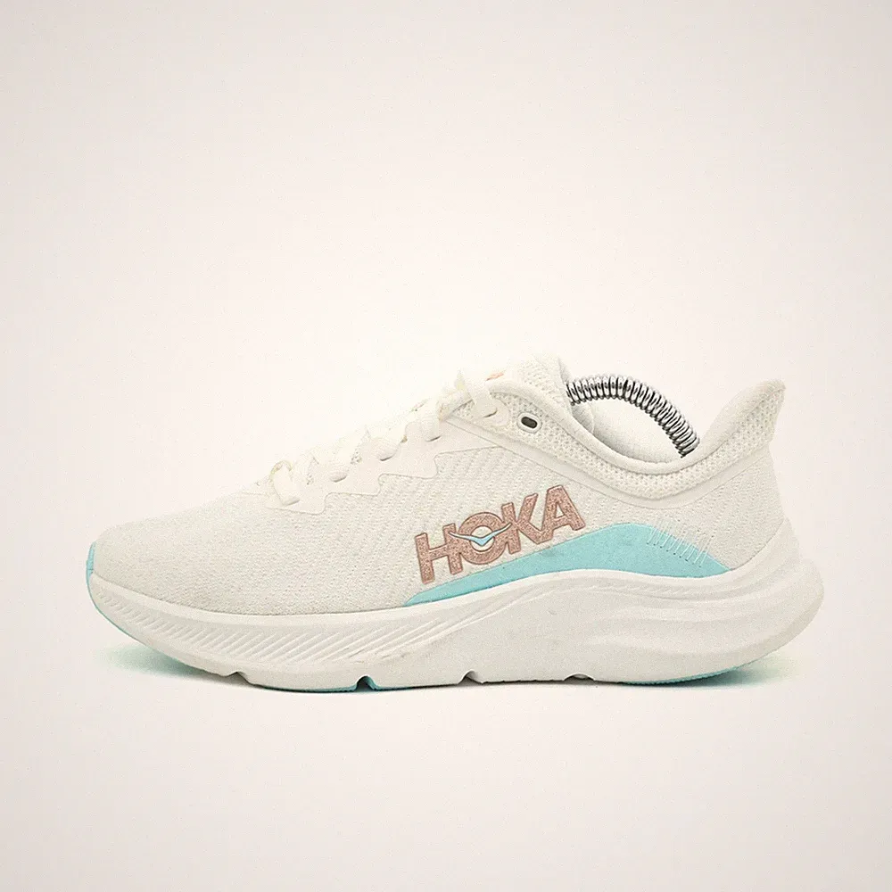 Hoka One Damen Solimar Wide Sportschuh Weiß/Türkis Passform Laufschuh EU 37⅓
