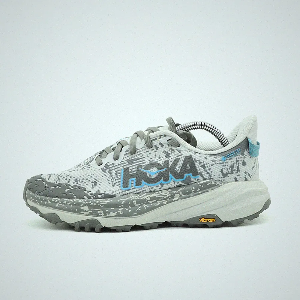 Hoka One Damen Speedgoat 4 GTX Laufschuhe grau Vibram Trailrunning-Schuhe EU 38