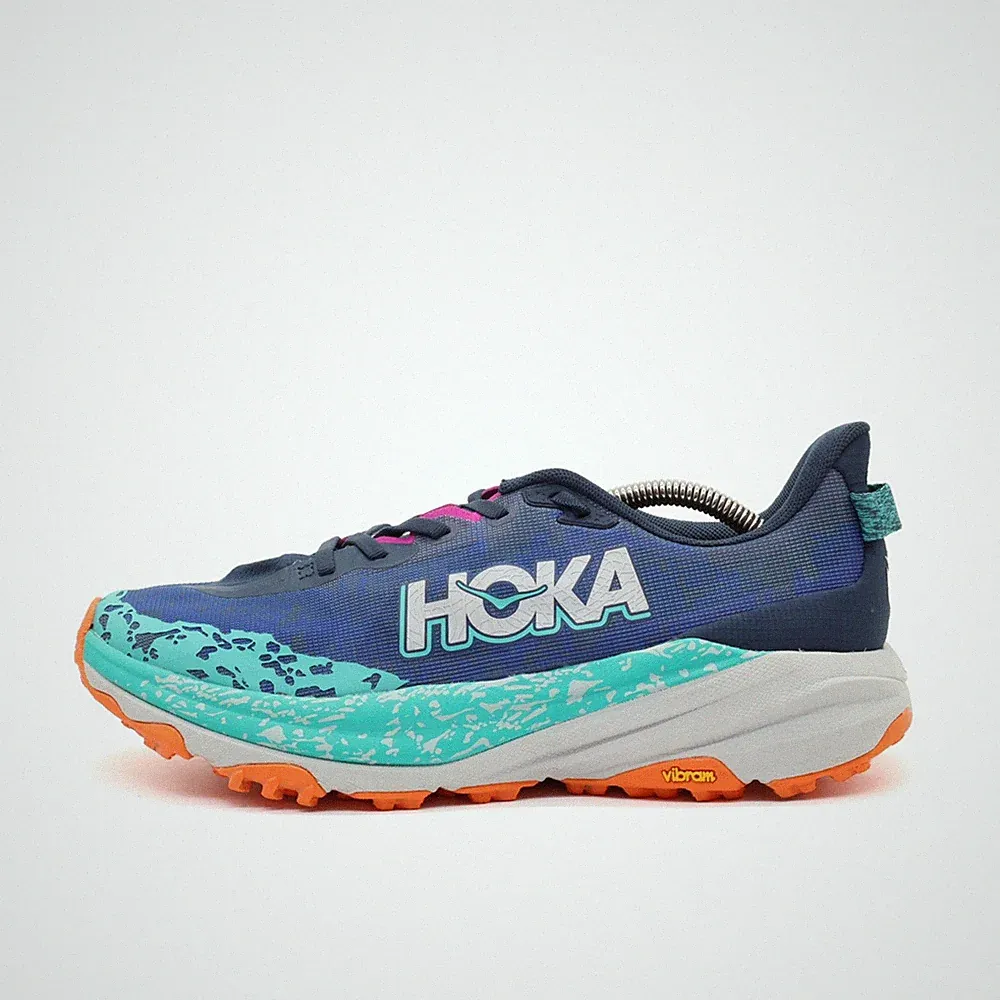 Hoka One Damen Speedgoat 5 Laufschuhe Blau Vibram-Sohle Trailrunning EU 42
