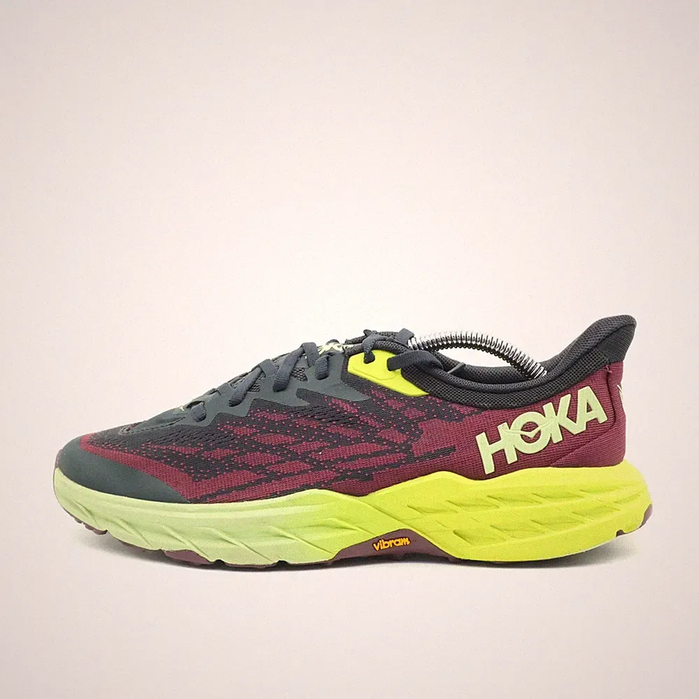 Hoka One Damen Speedgoat 5 Laufschuhe Gelb Lila Trailrunning-Schuhe EU 39 1/3