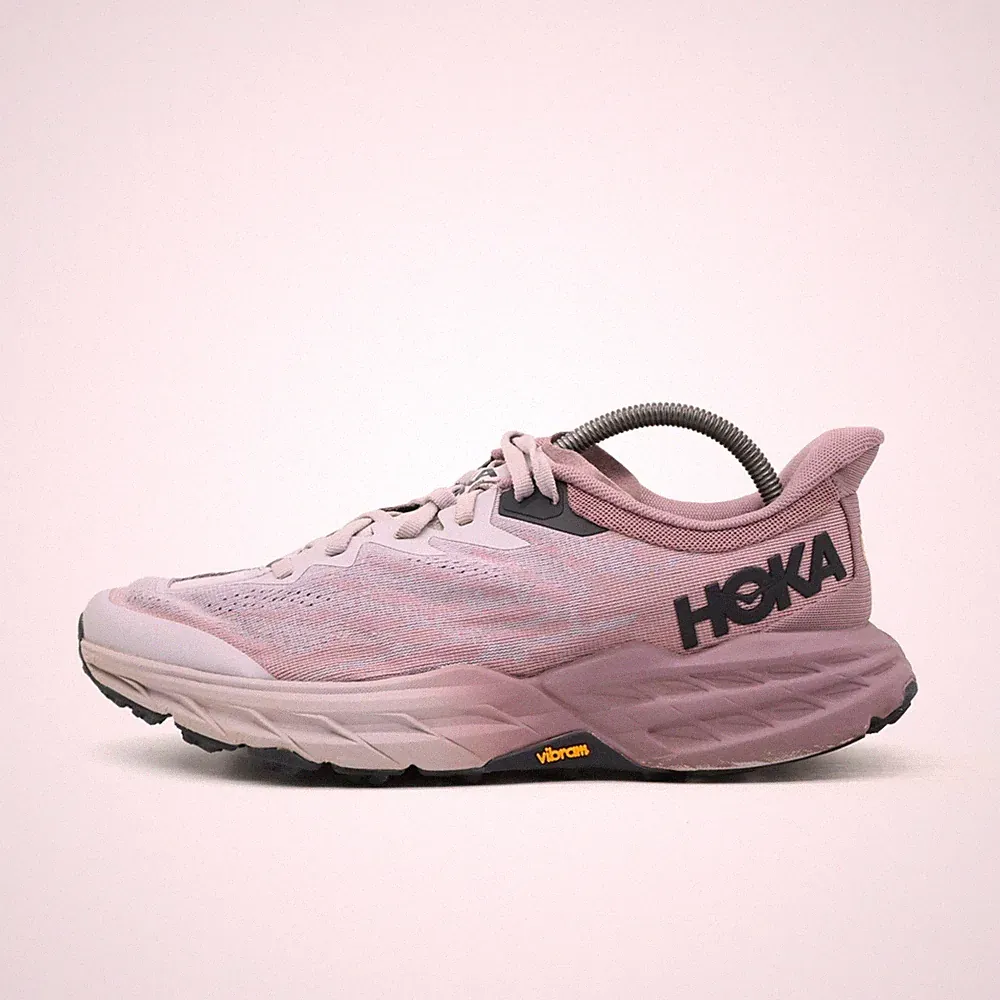 Hoka One Damen Speedgoat 5 Laufschuhe Rosa Mesh Low-Top Trail-Laufschuhe EU 40
