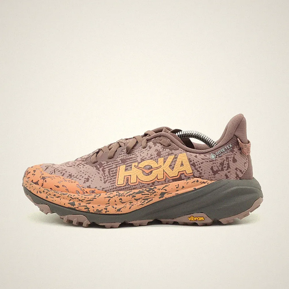 Hoka One Damen Speedgoat 6 GTX Laufschuhe Orange/Braun Trailrunning EU 40 2/3