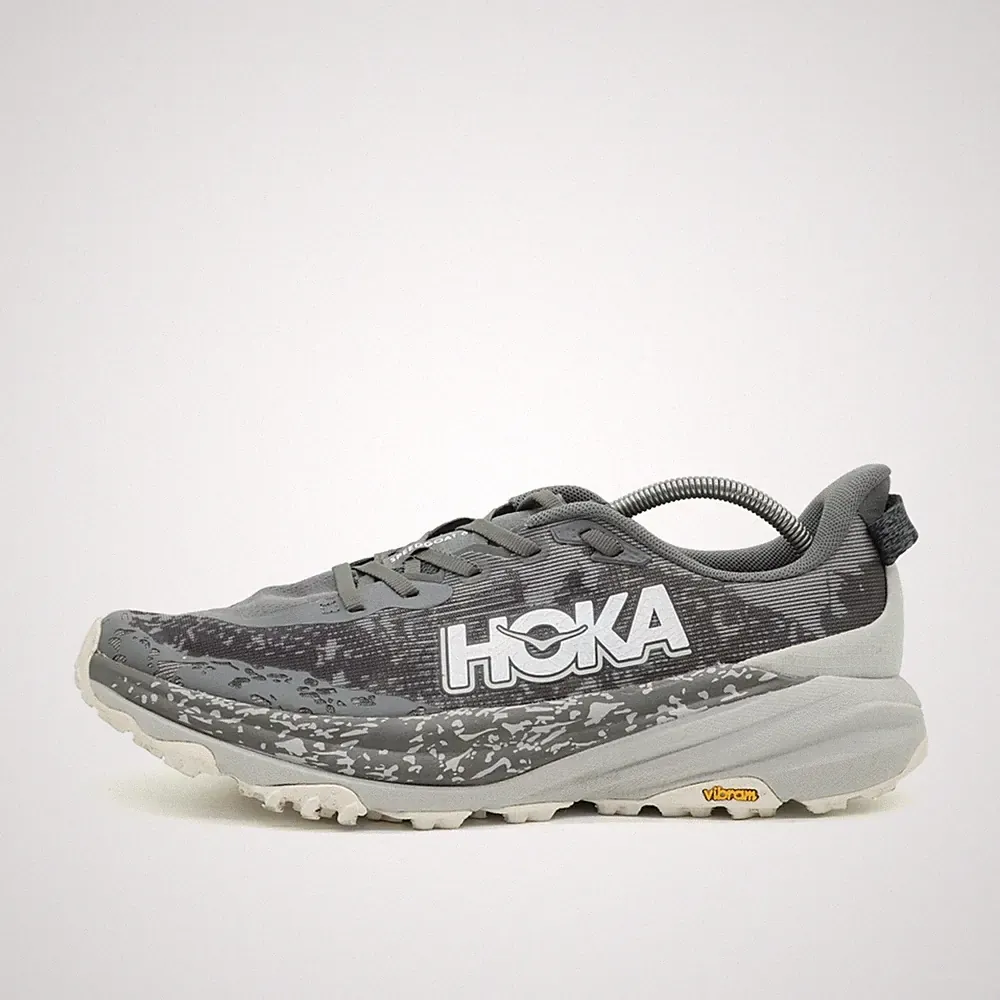 Hoka One Damen Speedgoat 6 Schuhe Grau Mesh Low Top Rutschfest Laufschuhe EU 42