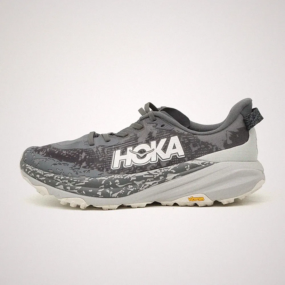 Hoka One Damen Speedgoat 6 Trail-Laufschuhe Grau Weiß Laufschuhe EU 45 1/3