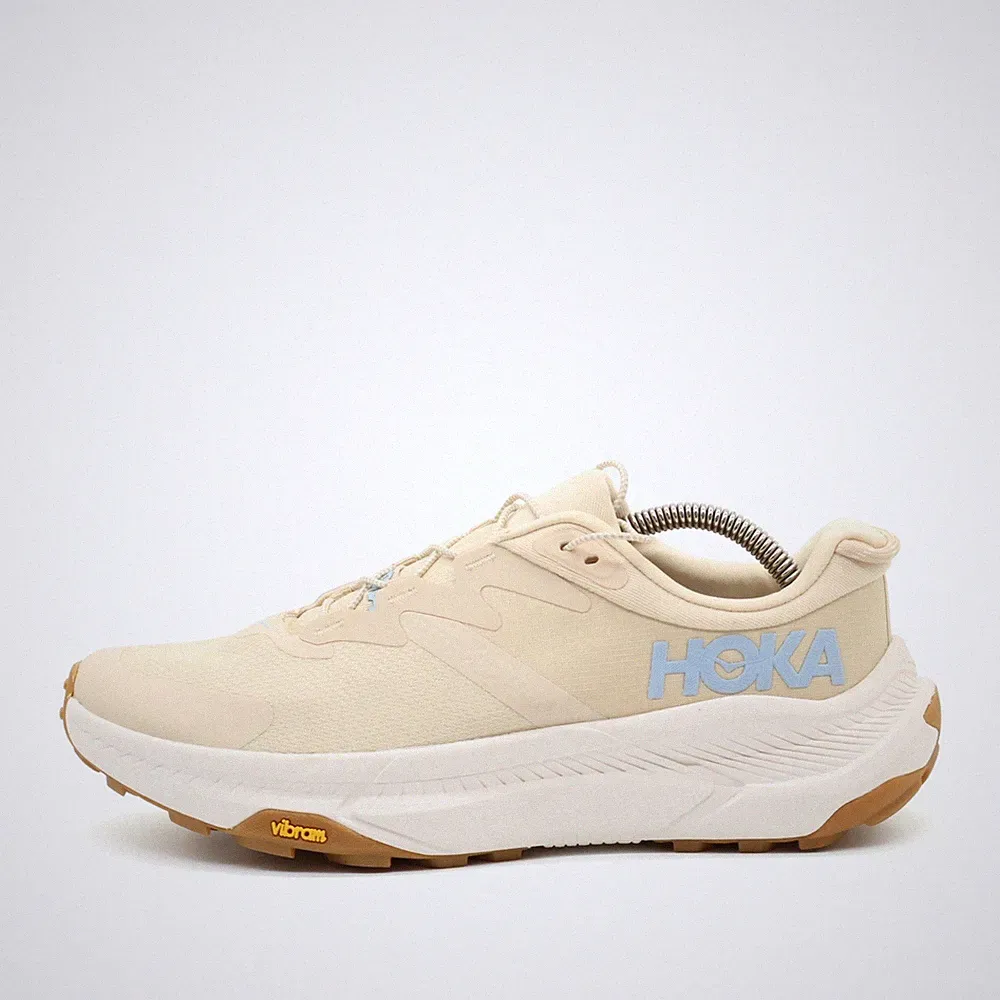 Hoka One Damen Transport Schuh Crème Beige Synthetik Dämpfung Laufschuh EU 40.5