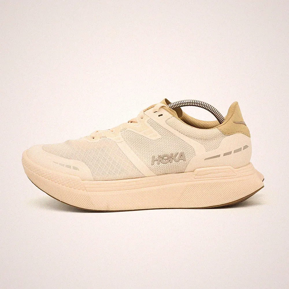 Hoka One Damen Transport X Laufschuh Beige Mesh Niedrig Sneaker EU 38 2/3
