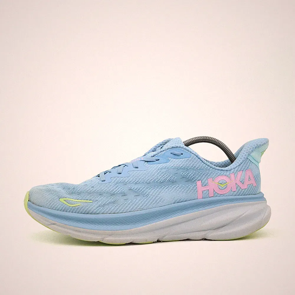 Hoka One Damen W Clifton 9 Sneaker Hellblau Mesh Atmungsaktiv Laufschuhe EU 44