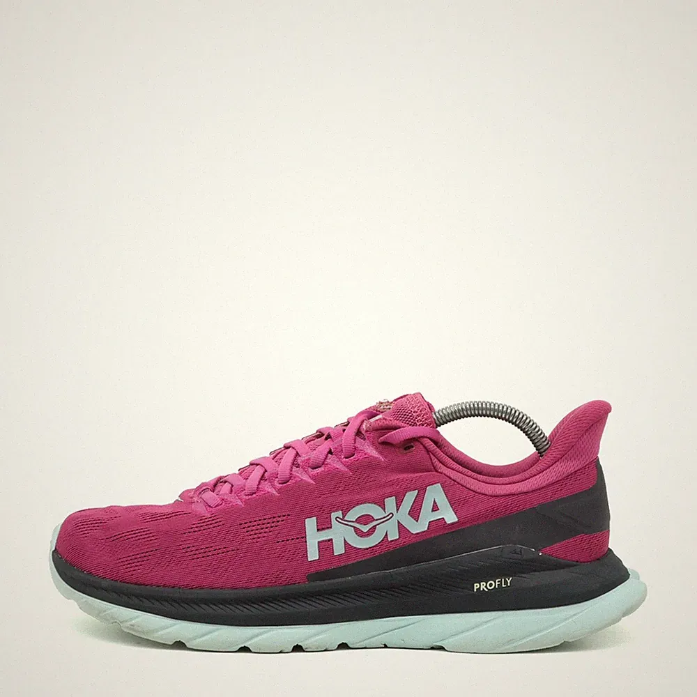Hoka One Damen W Mach 4 Sneaker Magenta Textil Low-Top Laufschuh EU 41 1/3