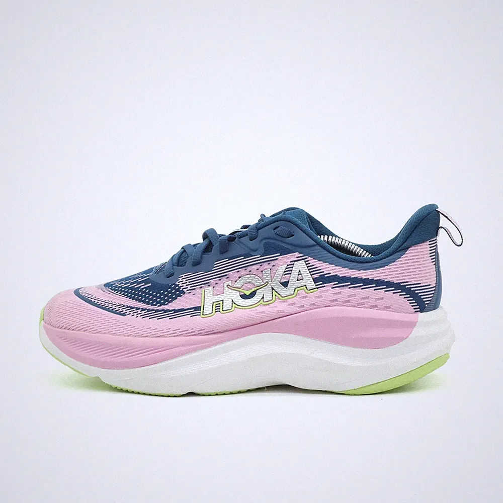 Hoka One Damen W Skyflow Wide Schuhe Pink-Blau Mesh Passform Laufschuh EU 40⅔