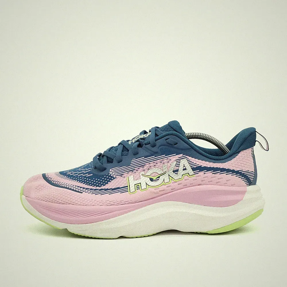 Hoka One Damen W Skyflow Wide Sneaker Pink/Blau Mesh Laufschuhe EU 41 1/3