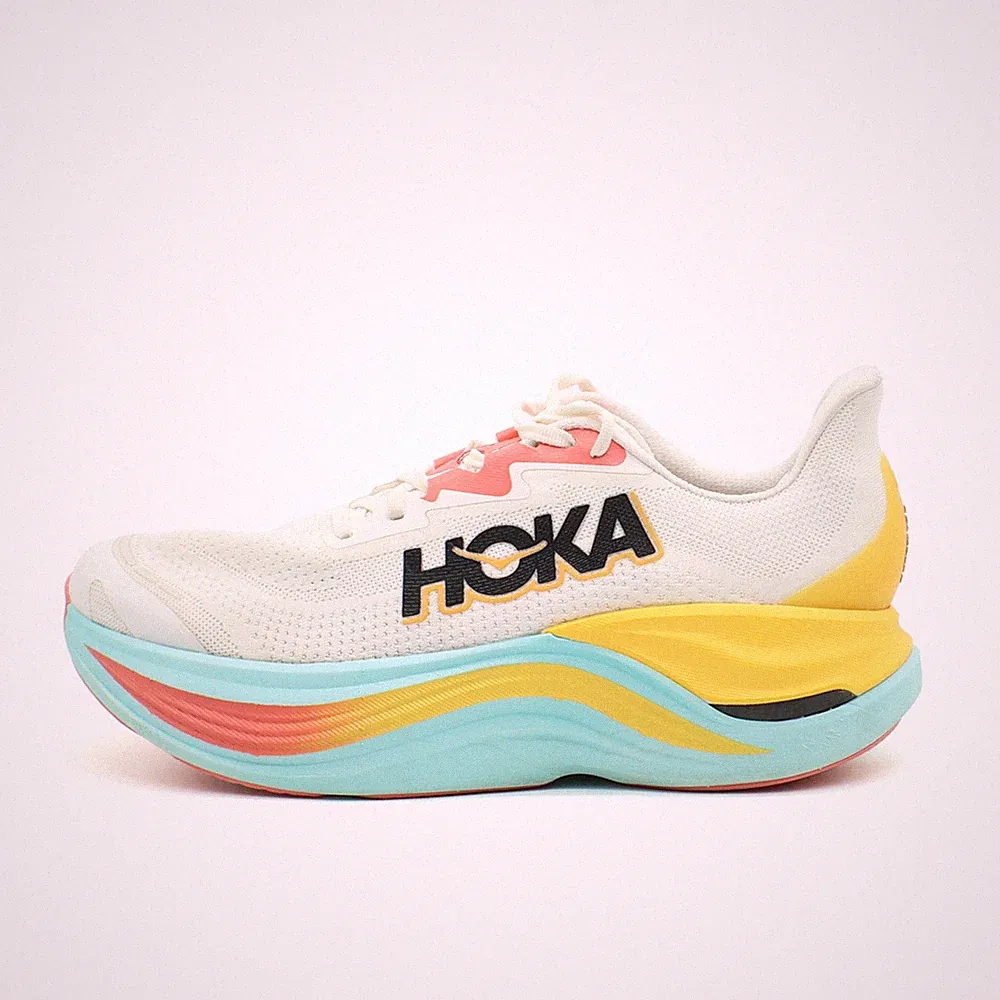 Hoka One Damen W Skyward X Sneaker Weiß Gelb Blau Coral Laufschuhe EU 42 2/3