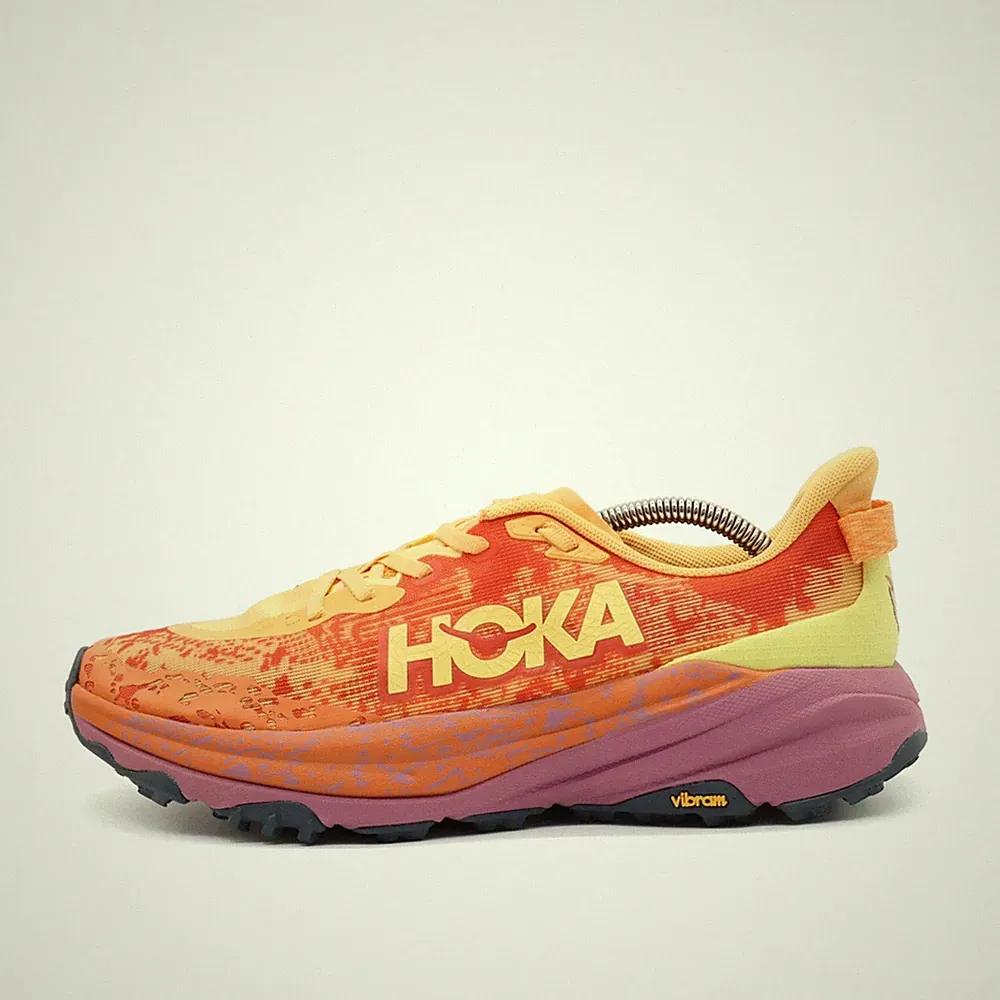 Hoka One Damen W Speedgoat 6 Laufschuhe Orange Gelb Trailrunning EU 40 2/3