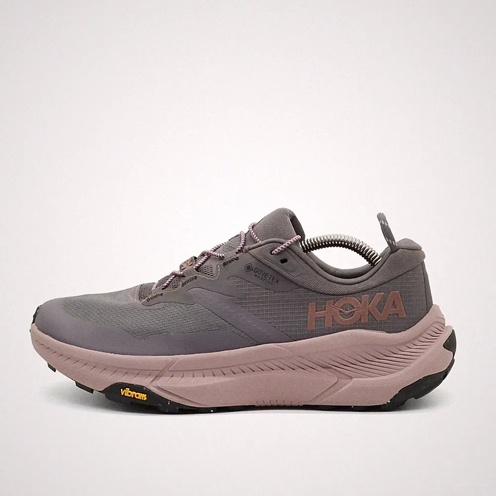 Hoka One Damen W Transport GTX Schuhe Grau Lila Gore-Tex Trail Laufschuhe EU 40⅔