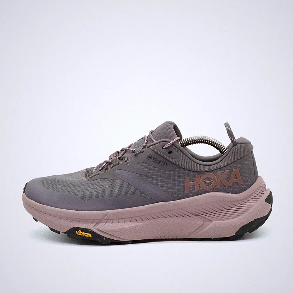 Hoka One Damen W Transport GTX Schuhe Grau Lila Gore-Tex Trail Laufschuhe EU 40⅔