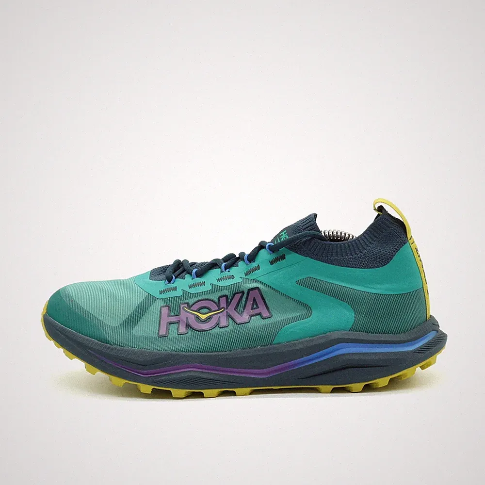 Hoka One Damen Zinal 2 Laufschuhe Türkis Vibram-Sohle Trailrunningschuhe EU 39.5