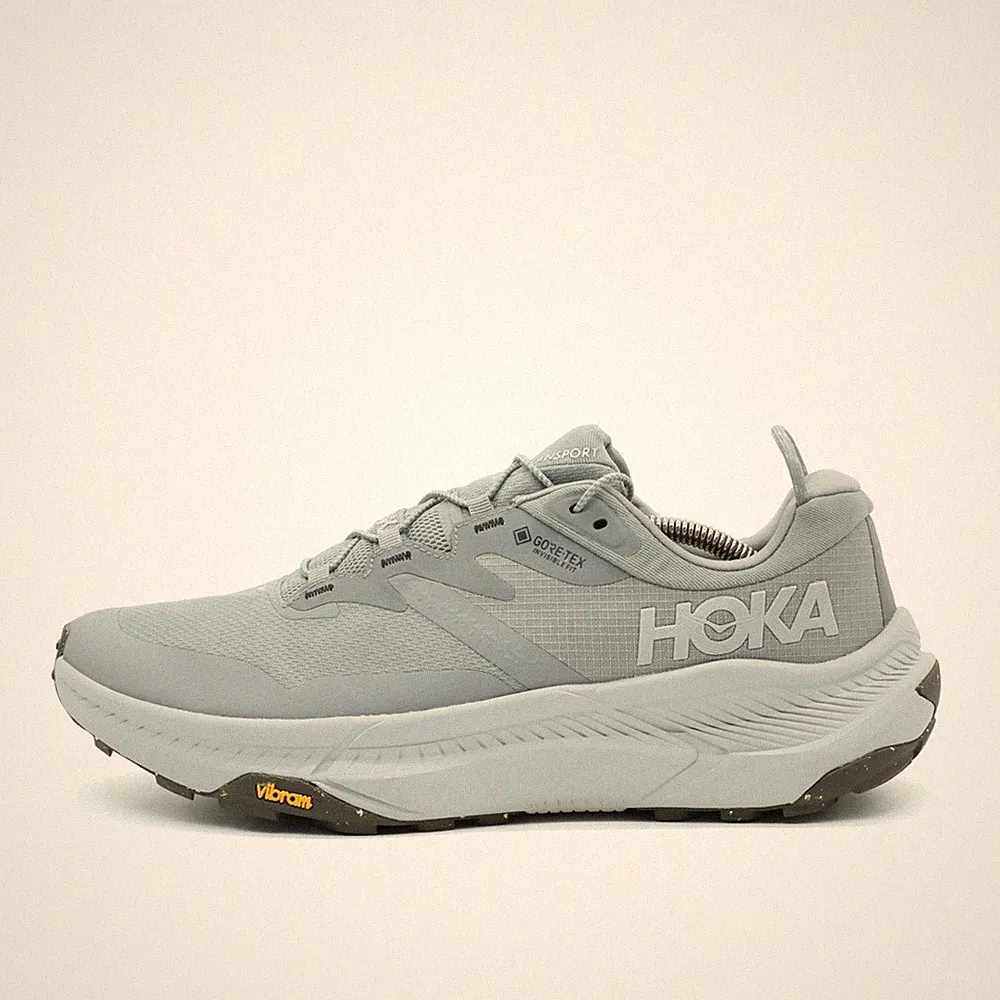 Hoka One Herren Transport GTX Laufschuhe Grau Atmungsaktiv Trail EU 45⅓