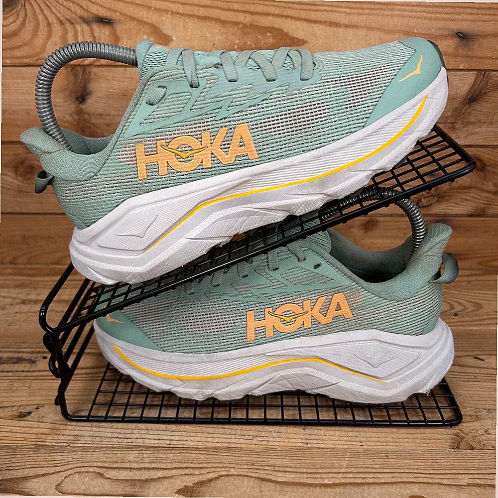 Hoka One One Sneaker Damen UK 4 Challenger 8 Jade Cosmic Grey Trailrun Schuhe