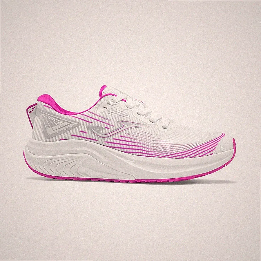 Joma Damen Laufschuhe Victory 26 - 2602 (Weiß/Fuxia) Leicht Atmungsaktiv