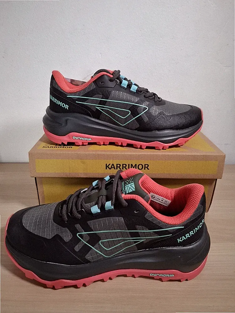 Karrimor Tempo TR Damen-Traillaufschuh schwarz pink UK-Größe 4 neu mit Etikett