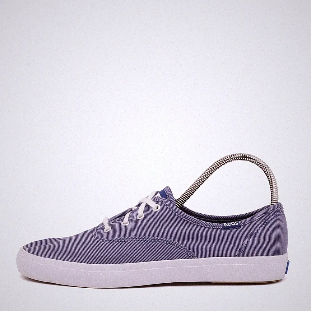 Keds Damen K19-61790 Schnürschuhe Blau Textil Low-Top Champion Sneaker EU 37,5