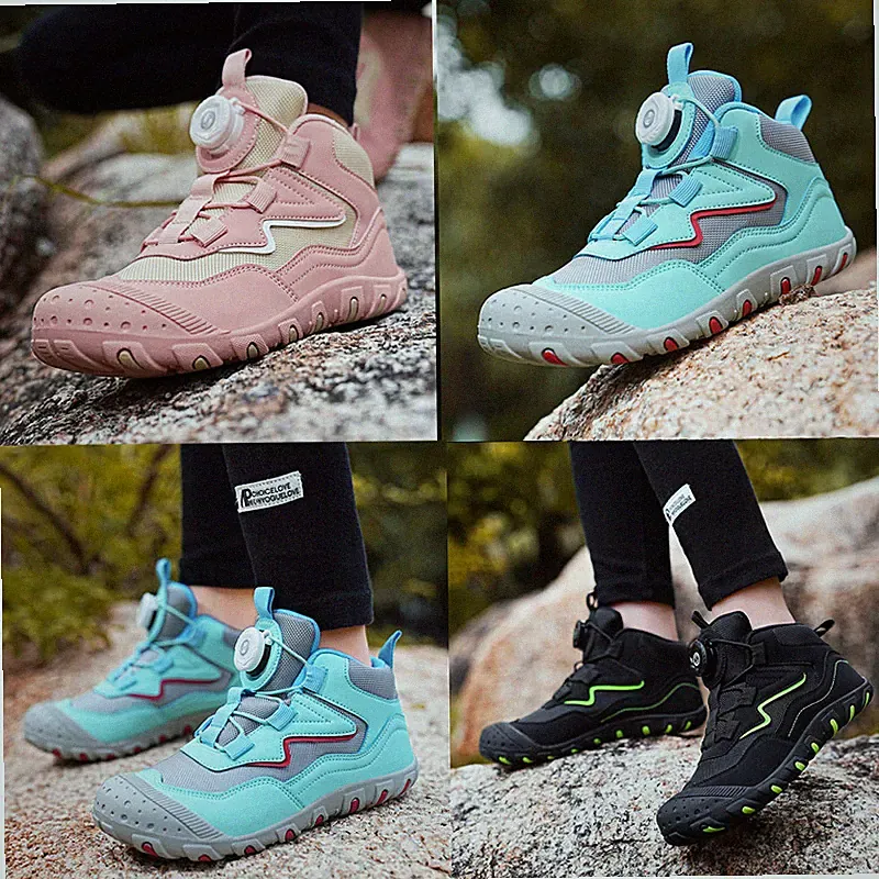 Kinder Warme Wanderschuhe Wasserdicht für Trekking Klettern Laufen Barfuß Schuhe