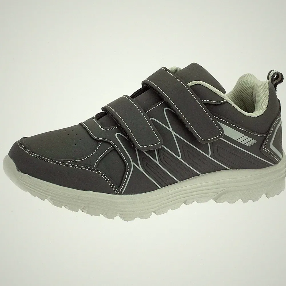 Klettsneaker Sportschuhe Turnschuhe Laufschuhe Halbschuh Klettverschluss Grau 36