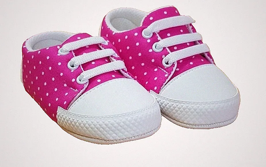 Lauflernschuhe, Barfußschuhe, Babyschuhe gr. 18, Mädchen, Pink, Punkte