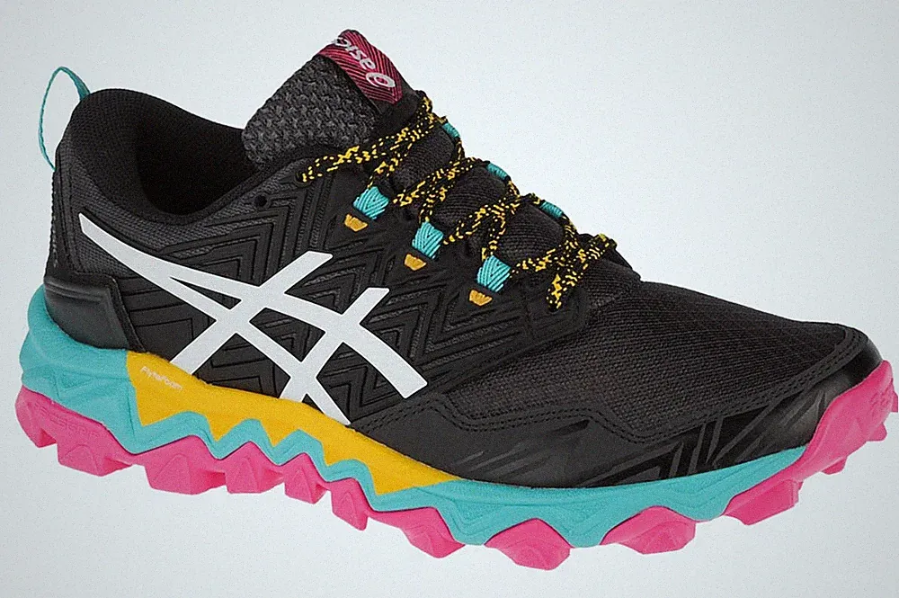 Laufschuhe Damen, Asics Gel-FujiTrabuco 8, Schwarz