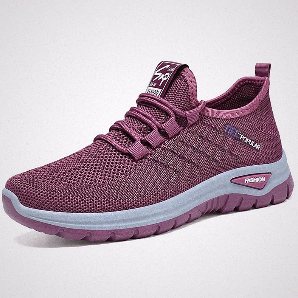Laufschuhe Damen Leichtgewichts Jogging Turnschuhe Atmungsaktiv Fitness Sneaker