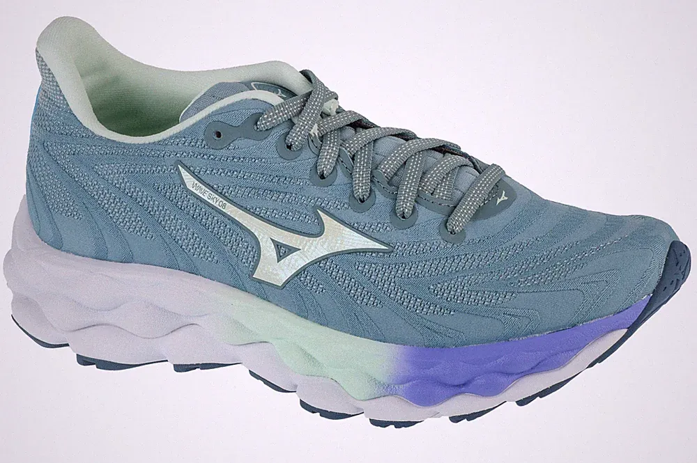 Laufschuhe Damen, Mizuno Wave Sky 8, Grau