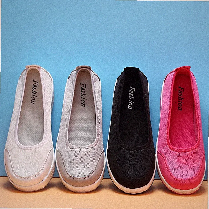 Laufschuhe Damen Plateau Turnschuhe Leicht Walkingschuhe Keilabsatz Freizeitschu