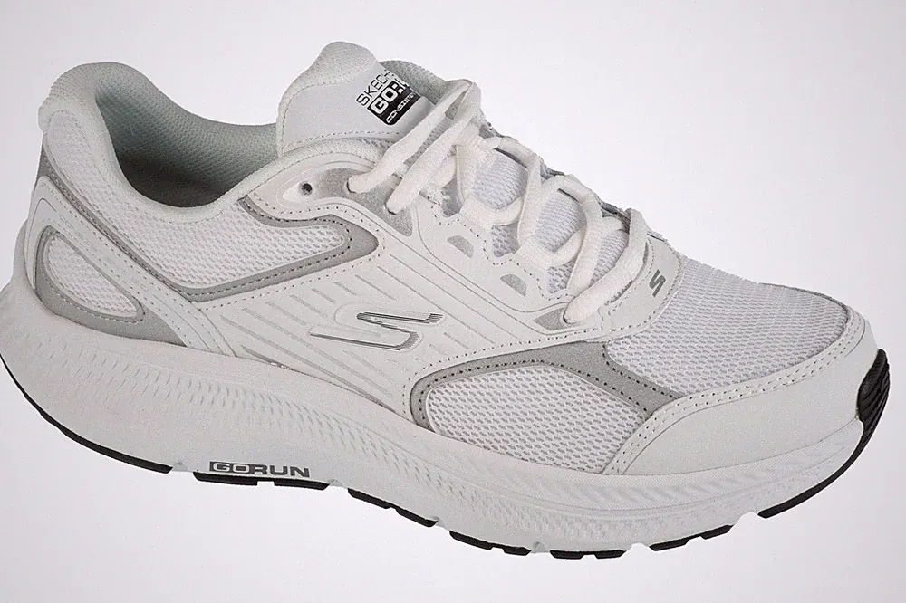 Laufschuhe Damen, Skechers Go Run Consistent 2.0 - Advantage, Weiß