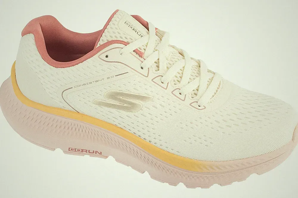 Laufschuhe Damen, Skechers Go Run Consistent 2.0 - Mile Marker, Beige