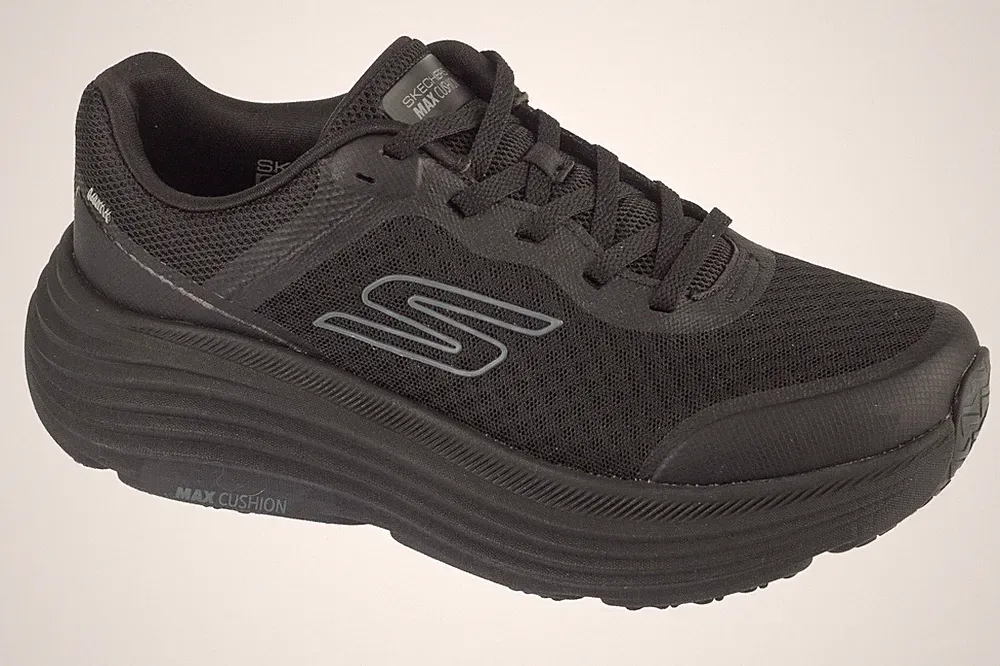 Laufschuhe Damen, Skechers Max Cushioning Endeavour, Schwarz