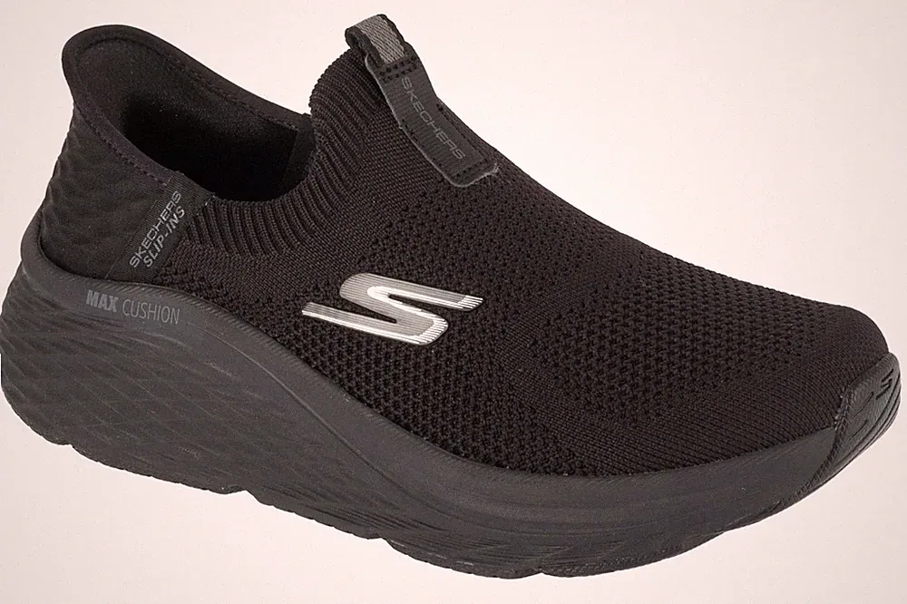 Laufschuhe Damen, Skechers Slip-Ins Max Cushioning Elite 2.0, Schwarz