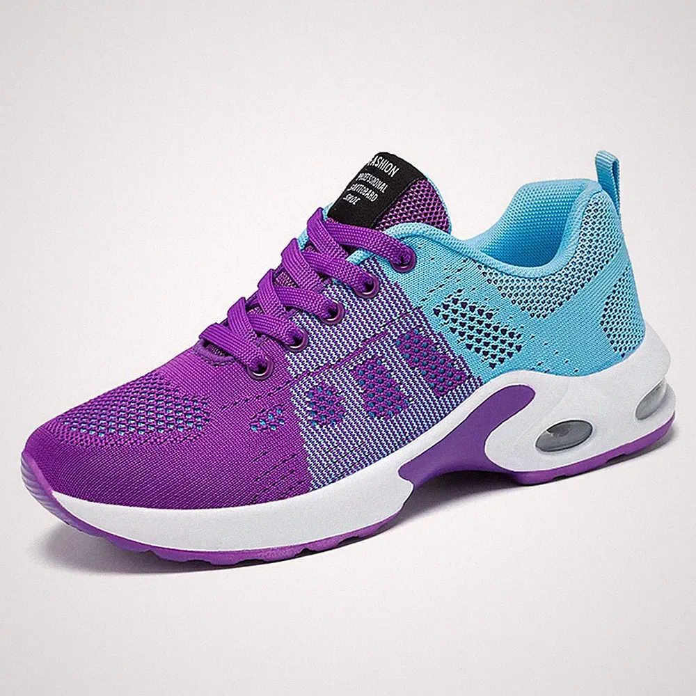 Laufschuhe Damen Sportschuhe Atmungsaktiv Turnschuhe Luftpolster Leicht Sneaker