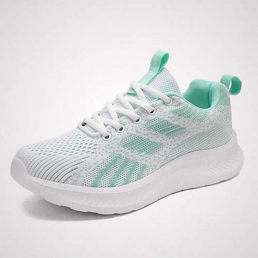 Grüne Leichte Atmungsaktive Laufschuhe Für Damen
