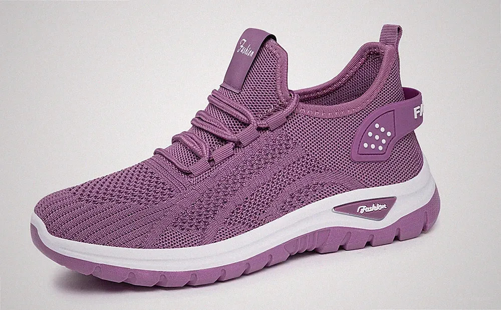 Lila leichte atmungsaktive Laufschuhe für Damen