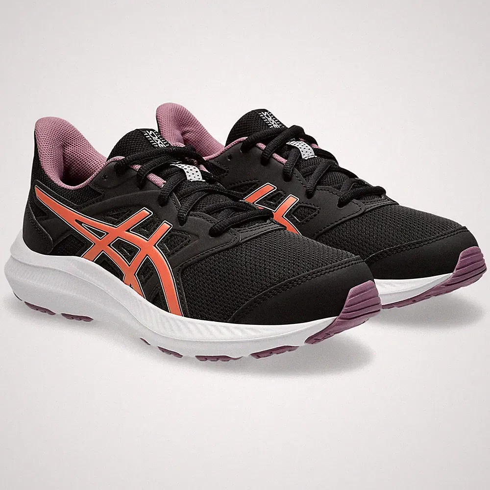 Mädchen Asics Jolt 4 Turnschuhe Schuhe Schwarz Original Neu Größe 4,5