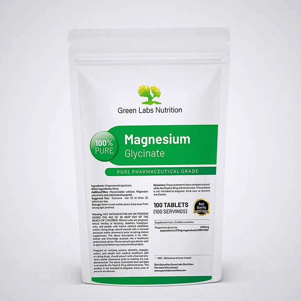 Magnesiumglycinat 375mg Tabletten – Hochdosiert für Schlaf, Muskeln & Ruhe