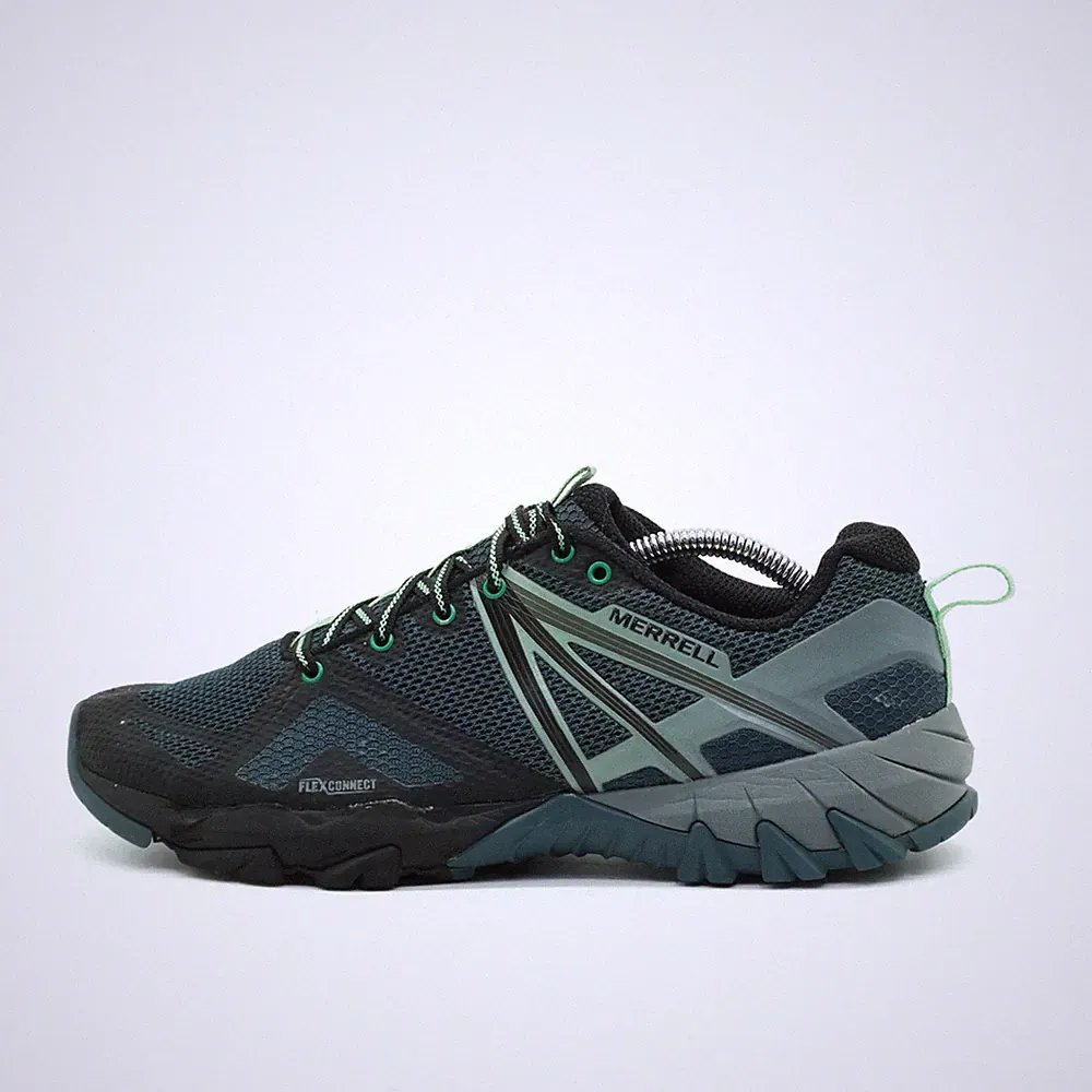 Merrell Damen J12338 Laufschuhe Grü Schwarz Mesh FlexConnect Trailrunning EU 40