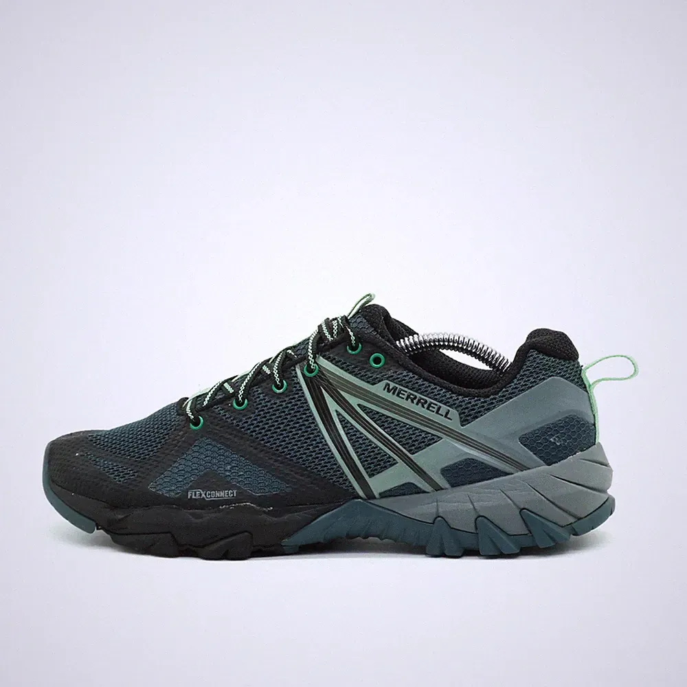Merrell Damen J12338 Laufschuhe Grün Schwarz Mesh FlexConnect Trailrunning EU 40