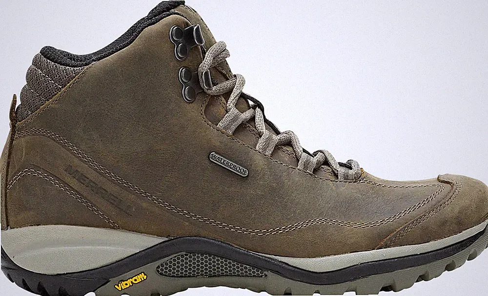 Merrell Siren Traveller 3 Mid WP J036706 hellbraun Leder Damen Stiefel Sneaker Schuh