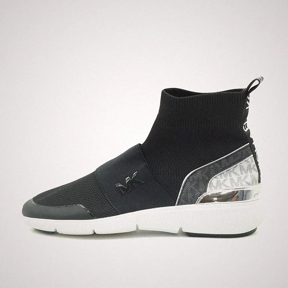 Michael Kors Damen Sock Sneaker Schwarz Textil/PU High-Top Leicht MK EU 40
