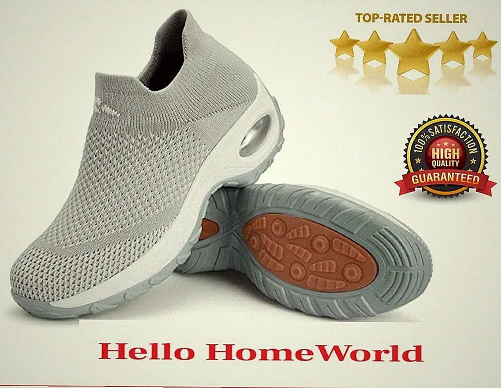 Mishansha Damen Walking Sock Sneaker Mesh Slipper Luftpolster Schuhe Halbschuhe✨✨