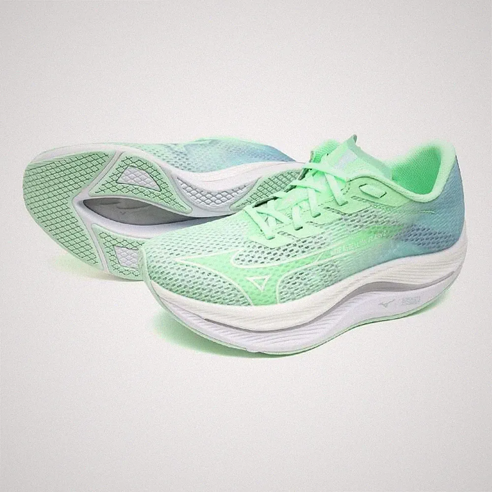 Mizuno Damen Laufschuhe WAVE REBELLION FLASH 2 J1GD243591 Grün E 2025SS
