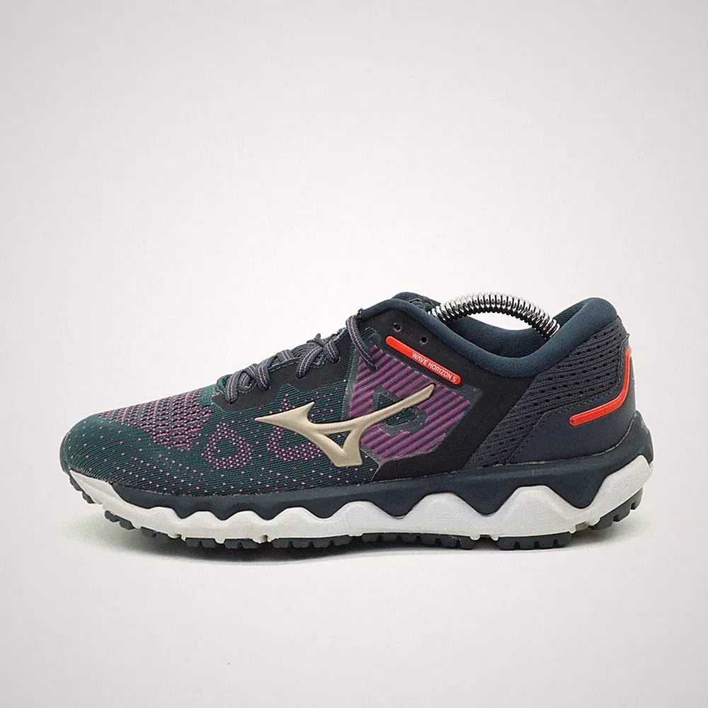 Mizuno Damen Wave Horizon 5 Sneaker Dunkelblau/Violett Dämpfung Laufschuhe EU 38