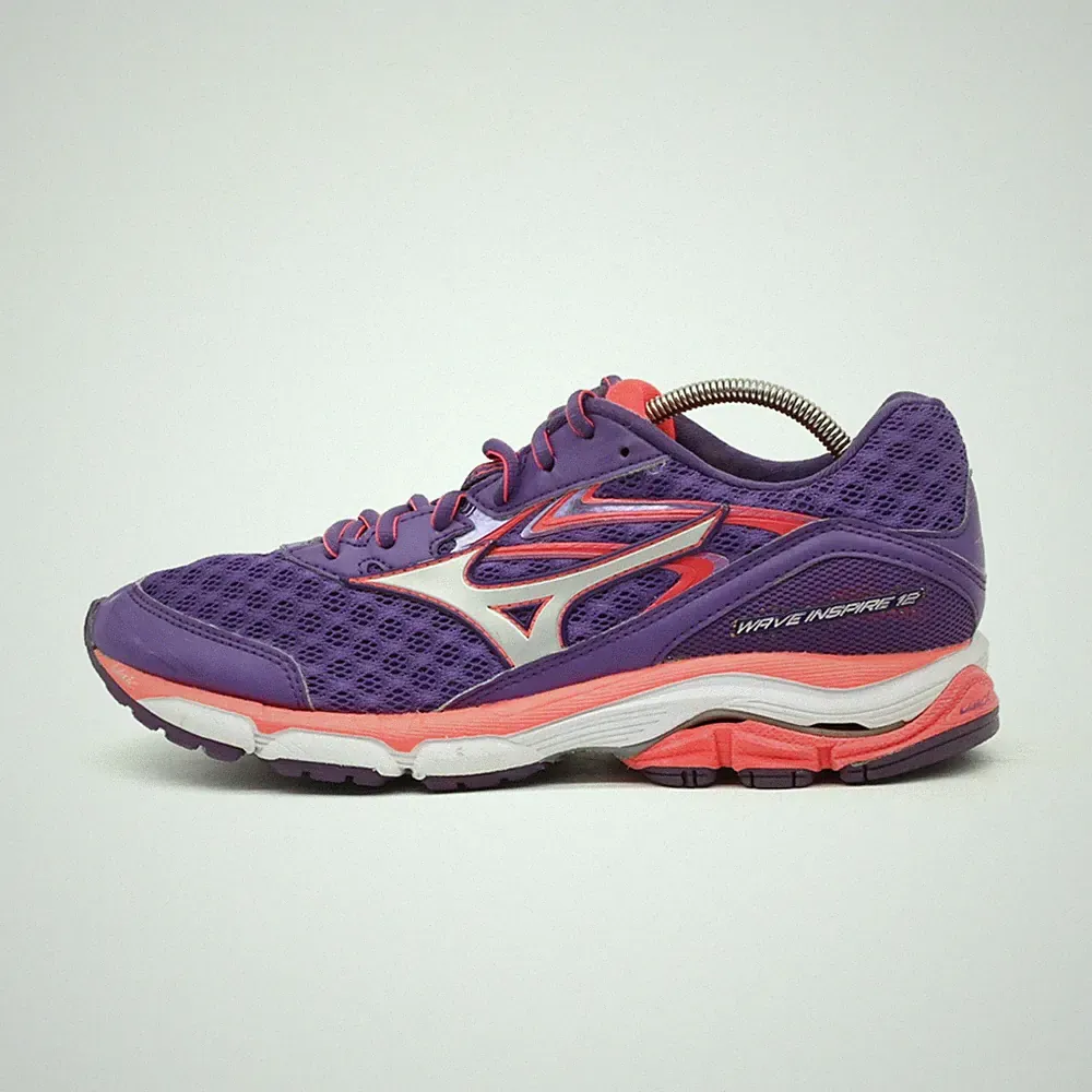 Mizuno Damen Wave Inspire 12 Schuhe Lila Mesh Atmungsaktiv Laufschuh EU 40