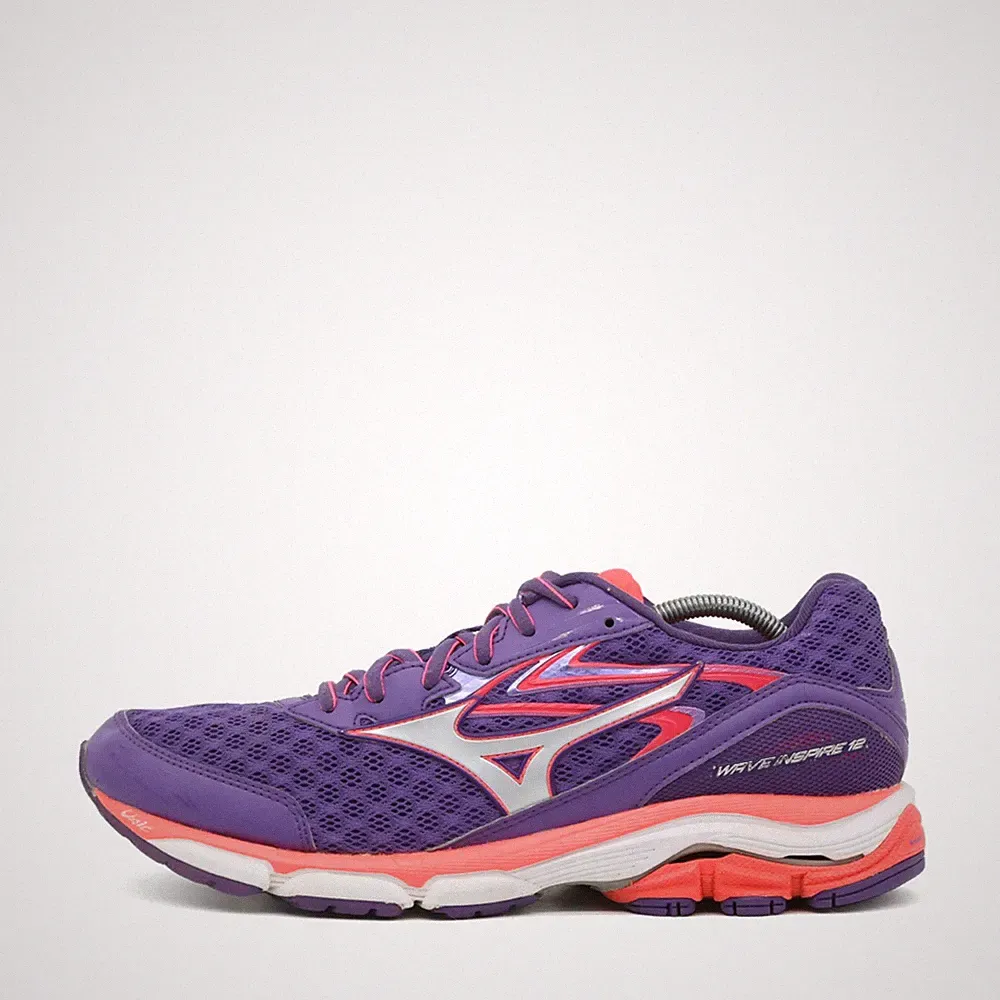 Mizuno Damen Wave Inspire 12 Sportschuhe Lila Mesh Stoßdämpfend Laufschuhe EU 42