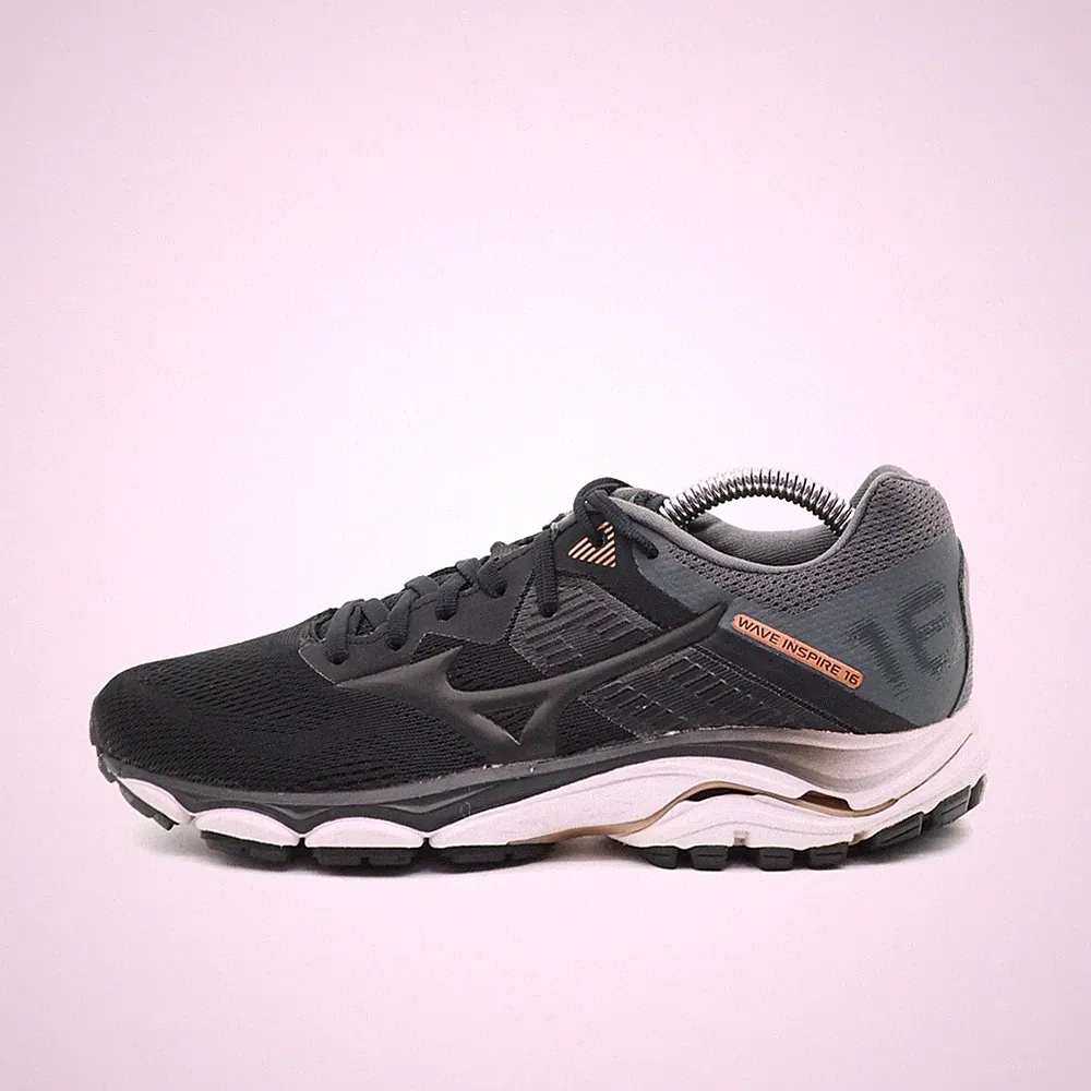 Mizuno Damen Wave Inspire 16 Turnschuhe Schwarz Mesh Low-Top Laufschuhe EU 37